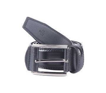 Black Mixed Leather Casual Belt For Men