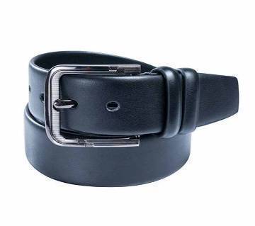 Black Mixed Leather Formal Belt For Men