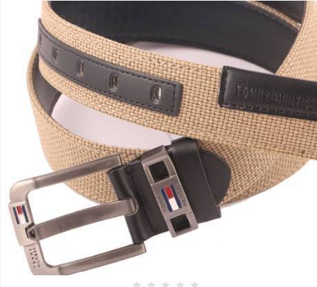 Light Brown Fabric Casual Belt For Men, 3 image