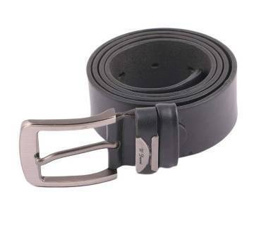 Silver Mixed Leather Formal Belt For Men