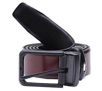 Dark Brown PU Leather Formal Belt For Men