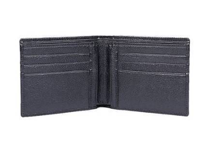 Black Regular Shaped Leather Wallet For Men, 2 image
