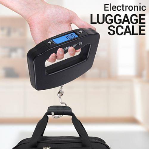 Digital Electronic Luggage Weight Scale Up to 50 kg - Black