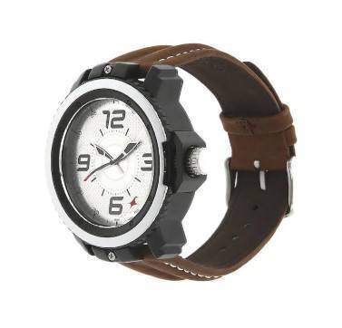 Fastrack Leather Analog Watch for Men Brown, 2 image
