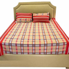 Check Printed Bed Sheet with Pillow Covers