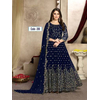 Unstiched Nevy Blue Georgette Gown For Women