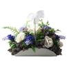 Lavender & Garden Roses In Handle Basket (BB/SF/H01) 19X14X13CM H