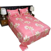 Light Pink Floral Printed King Size Bed Sheet