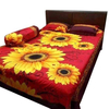 Red Sunflower Printed Bed Sheet