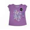 Purple Gliter Print Girls T-Shirt