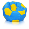 Football Bean Bag Chair_XXl_Sky Blue & Yellow Combined