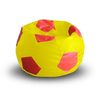 Football Bean Bag Chair_Xl_Yellow & Red Combined