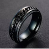 Chimes Tough Dude Black Chain Stainless Steel Ring for Men and Boys