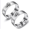 Her King Couple Finger Ring Titanium-Silver