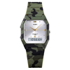 SKMEI 1604 Army Green Camouflage PU Dual Time Sport Watch For Unisex - Army Green Camouflage