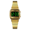 SKMEI 1543 Golden Stainless Steel LED Digital Watch For Women - Golden