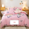Pink Love Cotton Bed Cover With Comforter