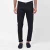 NZ-13027 Slim-fit Stretchable Denim Jeans Pant For Men - Deep Black