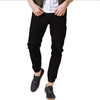 NZ-13024 Slim-fit Stretchable Denim Jeans Pant For Men - Deep Black