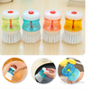 High Quality Plastic Kitchen Washing Utensils Pot Dish Brush With Washing Up Liquid Soap Dispenser