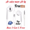 Mi In Ear Earphone Best Bass Sound Quality For All Android Buy 1 Get 1 Free - White Color