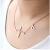 ECG Heart Beat Chick Pendant Necklaces for Women