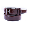 Safa leather-Maroon Artificial Leather Belt with Silver Buckle