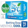 Dettol Soap Cool 75gm Bathing Bar, Soap with Crispy Menthol