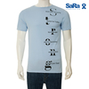 SaRa Mens T-shirt (MTS452FK-Sky blue), Size: S