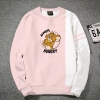 Premium Quality Jerry White & pink Color Cotton High Neck Full Sleeve Sweater for Men