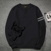 Premium Quality Cat Black Color Cotton High Neck Full Sleeve Sweater for Men