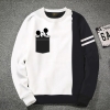 Premium Quality Mickey White & Black Color Cotton High Neck Full Sleeve Sweater for Men