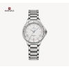 NAVIFORCE NF5021 Silver Stainless Steel Analog Watch For Women - White & Silver
