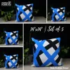 Exclusive Cushion Cover, Blue & Black (16x16) Set of 5, 78048
