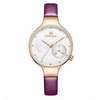 NAVIFORCE NF5001 Purple PU Leather Sub-Dial Chronograph Women's Watch