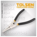 TOLSEN External Circlip Pliers, Straight (180mm, 7") Dipped Handle 10087