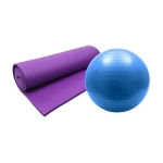 Combo Pack of Gym Ball and Yoga Mat