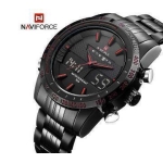 Naviforce NF9024 Stainless Steel Dual Time Watch