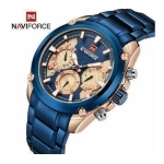 Naviforce NF9113 Stainless Steel Dual Time Watch