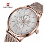 Naviforce NF3003 Stainless Steel Dual Time Watch