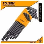 TOLSEN 13PCS Ball Point Long Arm Allen Hex Key Set (Inches) Black Finish 20090