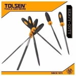 TOLSEN 6Pcs Needle File Set (3x100mm) TPR Handle 32046