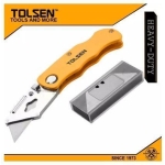 TOLSEN Folding Utility Knife Quick Release with 5pcs Blade (61x19mm) Box Cutter 30007