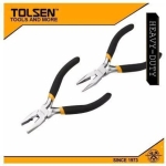 TOLSEN 2pcs Mini Pliers Set (4.5") Combination,Long Nose Pliers