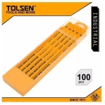 TOLSEN 100pcs Hacksaw HSS Bi-Metal Steel Blade Refill (12" x 1/2" x 24T) 30065