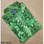 Men's Green Flower Printed Shirt