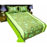 Parrot Green Bedsheet Set & Pillow Cover