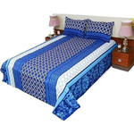 Blue Bedsheet Set & Pillow Cover