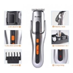 Kemei KM 680A 8 in 1 Rechargeable Shaver & Trimmer - Silver