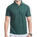 Olive Cotton Casual Polo For Men